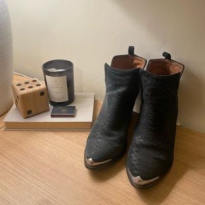 Jeffrey Campbell Cromwell Boots Suede Snake